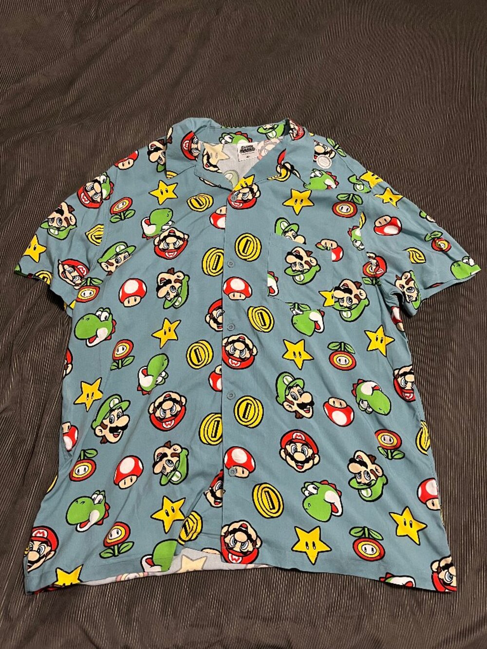Super Mario Button Up Shirt